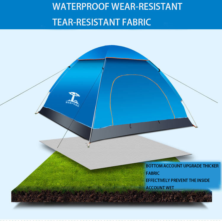 outdoor tent tent 3-4 people Fully automatic tent  camping  Set Beach tent