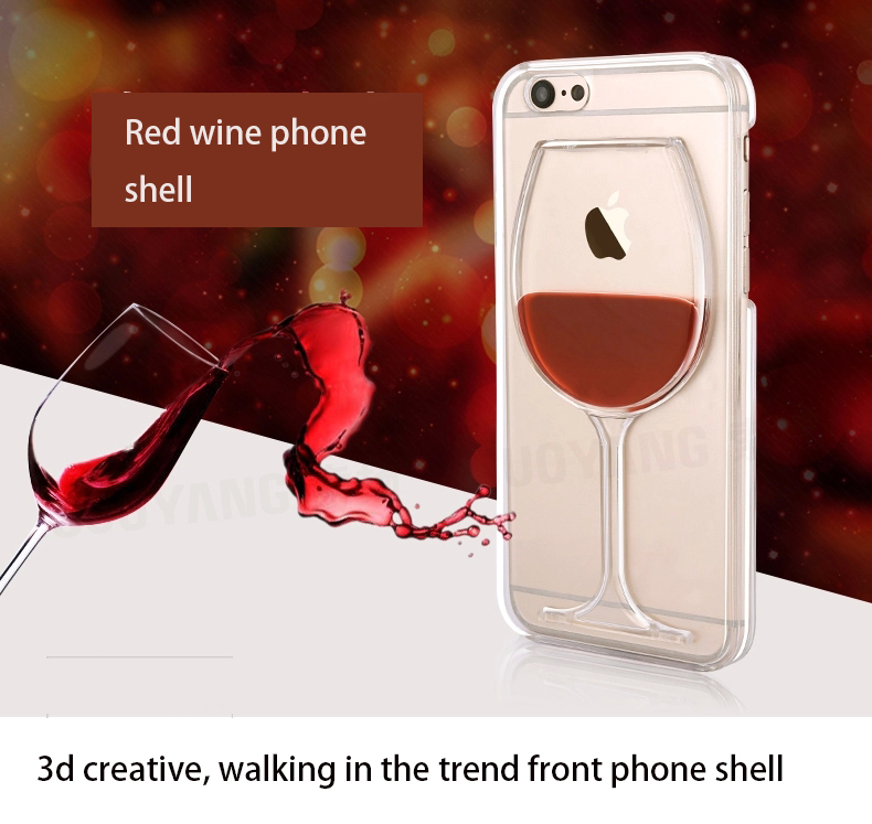 Apple 6s.7 Mobile phone Protective shell Red wine glass liquid phone case