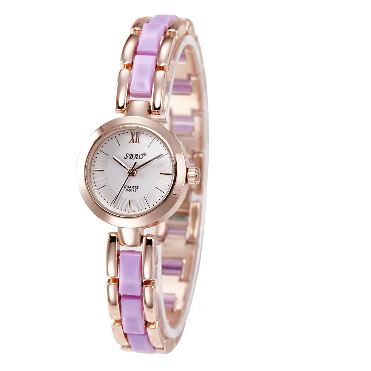 Ms Square Watch Leisure Fashion Trend Female Models White Imitation Ceramic Student Retro Belt Watch