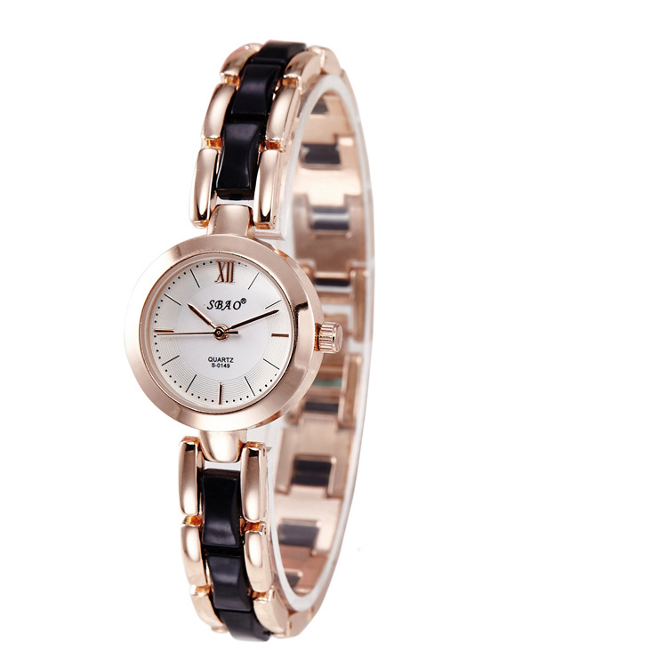 Ms Square Watch Leisure Fashion Trend Female Models White Imitation Ceramic Student Retro Belt Watch