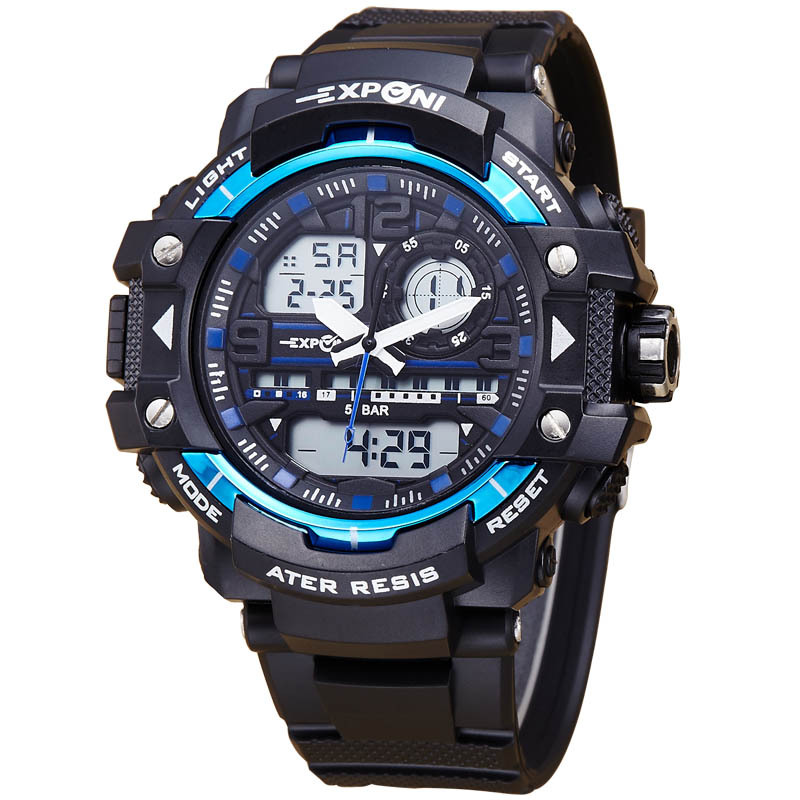 Men Luminous Digital Watch Couple  Fashion Waterproof Big Dial Movement Watch