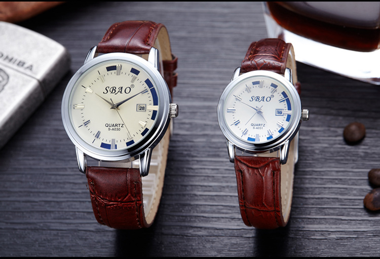 Fashion Atmosphere Belt Quartz Watches Couple On The Table Fashion Watch Life Waterproof Watch