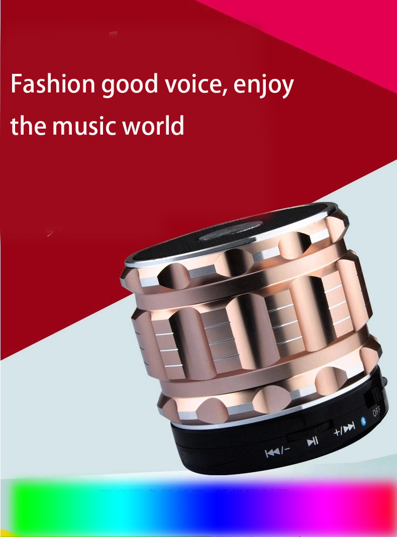 Bluetooth Speaker wireless Portable Card bass metal Small steel gun Mobile phone Mini sound
