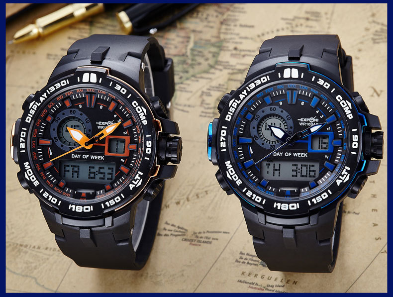 Outdoor Movement Waterproof Multifunction Men Fashion trend Movement digital Watch