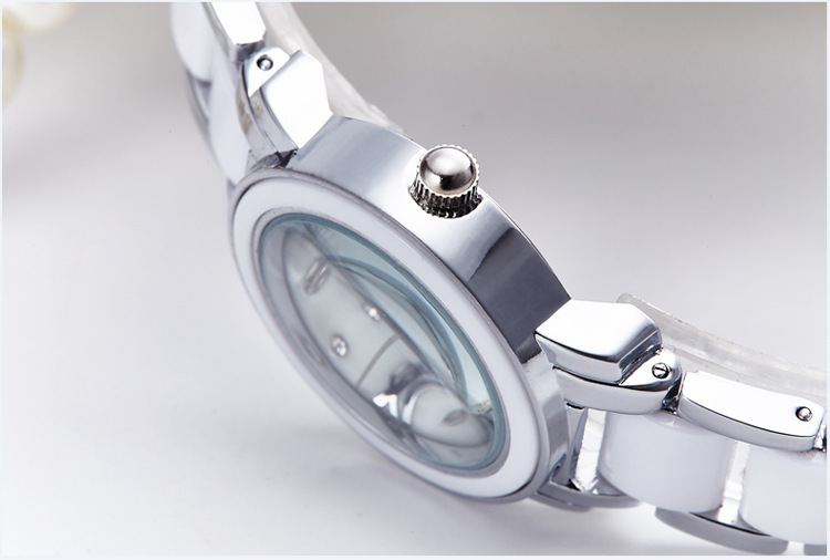 White Ceramics Bracelet Trend Fashion Female Models Student Upscale Brand Watch  Waterproof Watch