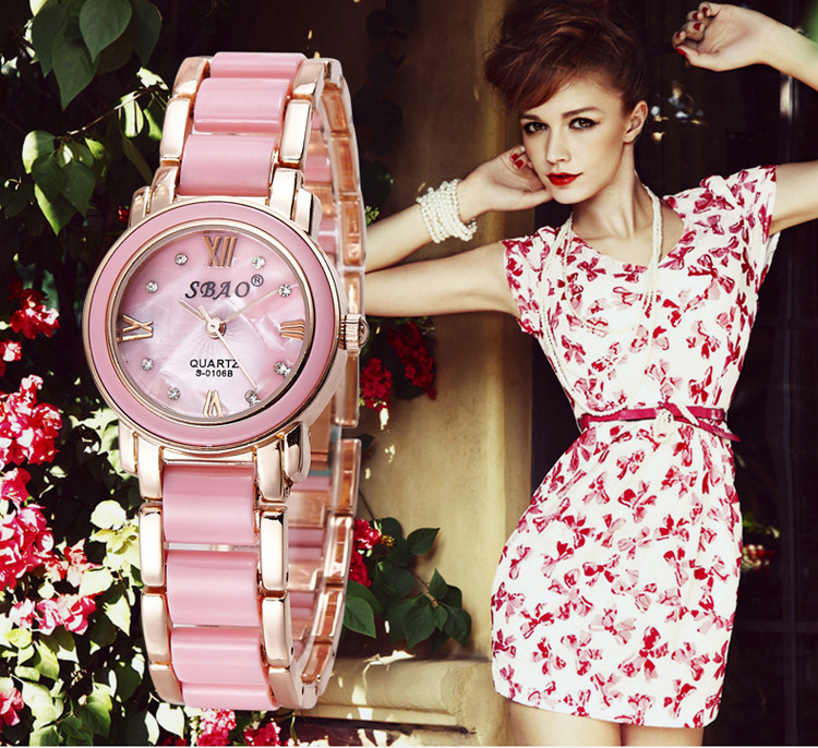 White Ceramics Bracelet Trend Fashion Female Models Student Upscale Brand Watch  Waterproof Watch