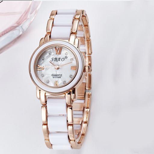 White Ceramics Bracelet Trend Fashion Female Models Student Upscale Brand Watch  Waterproof Watch