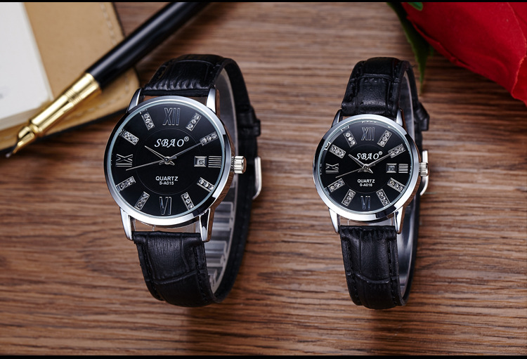 Couple On the table Belt Men Upscale Business Watch Ms fashion trend waterproof quartz Watch