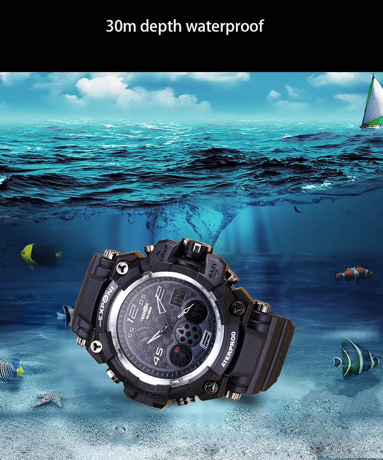 electronic Watch student Watch Creative Upscale waterproof Boys movement Multifunction digital watch