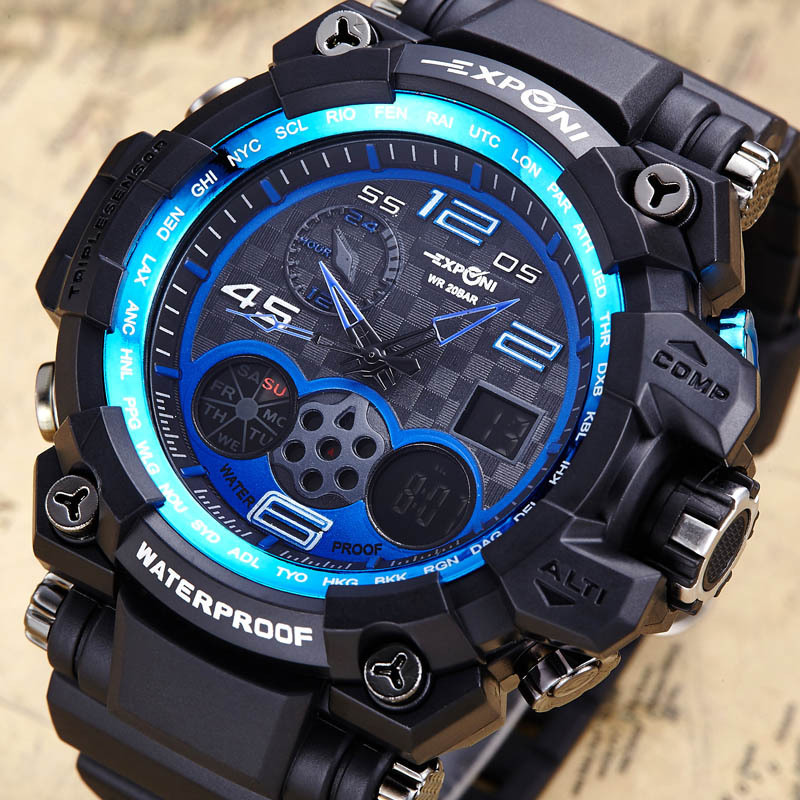 electronic Watch student Watch Creative Upscale waterproof Boys movement Multifunction digital watch