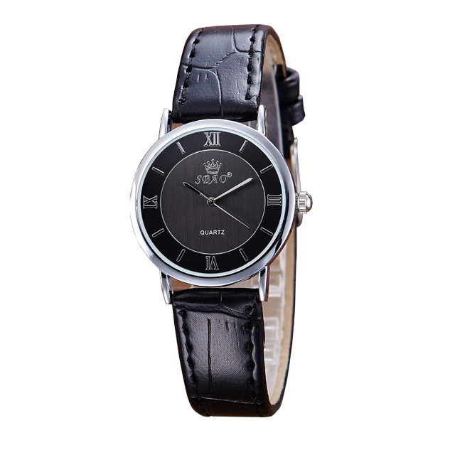 Couple Belt Business Upscale quartz On the table Genuine Leather Ultra thin Men waterproof Watch