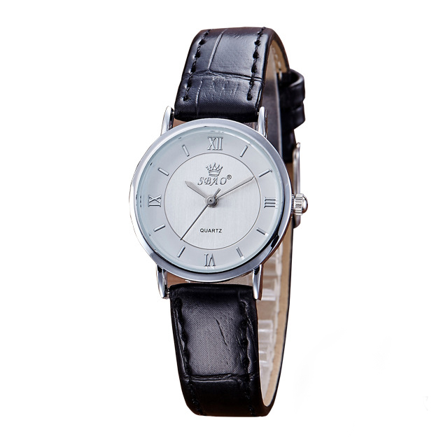 Couple Belt Business Upscale quartz On the table Genuine Leather Ultra thin Men waterproof Watch