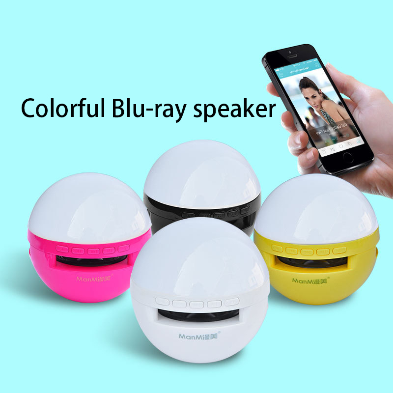 Handsfree call Mobile phone wireless Bluetooth Speaker Round Portable Card bass Mini Small sound