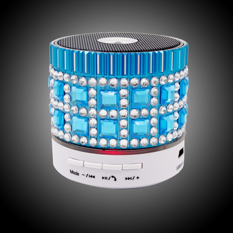 Card Mini Crystal Bluetooth Speaker Wireless Bass Led Small Sound