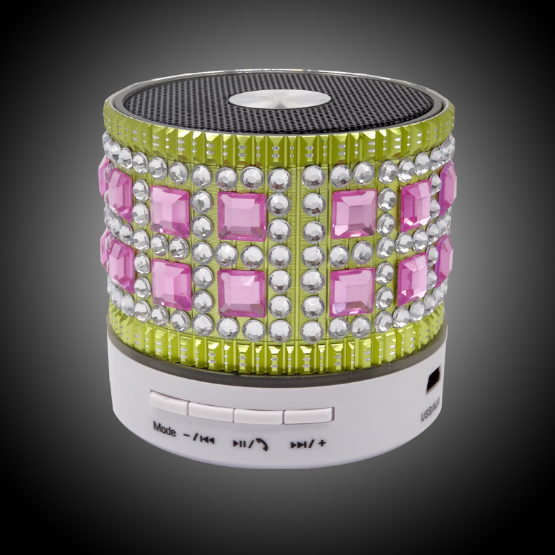 Card Mini Crystal Bluetooth Speaker Wireless Bass Led Small Sound