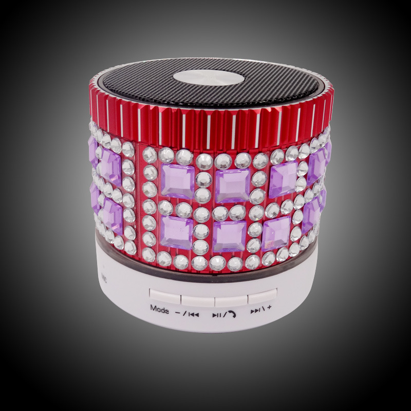 Card Mini Crystal Bluetooth Speaker Wireless Bass Led Small Sound