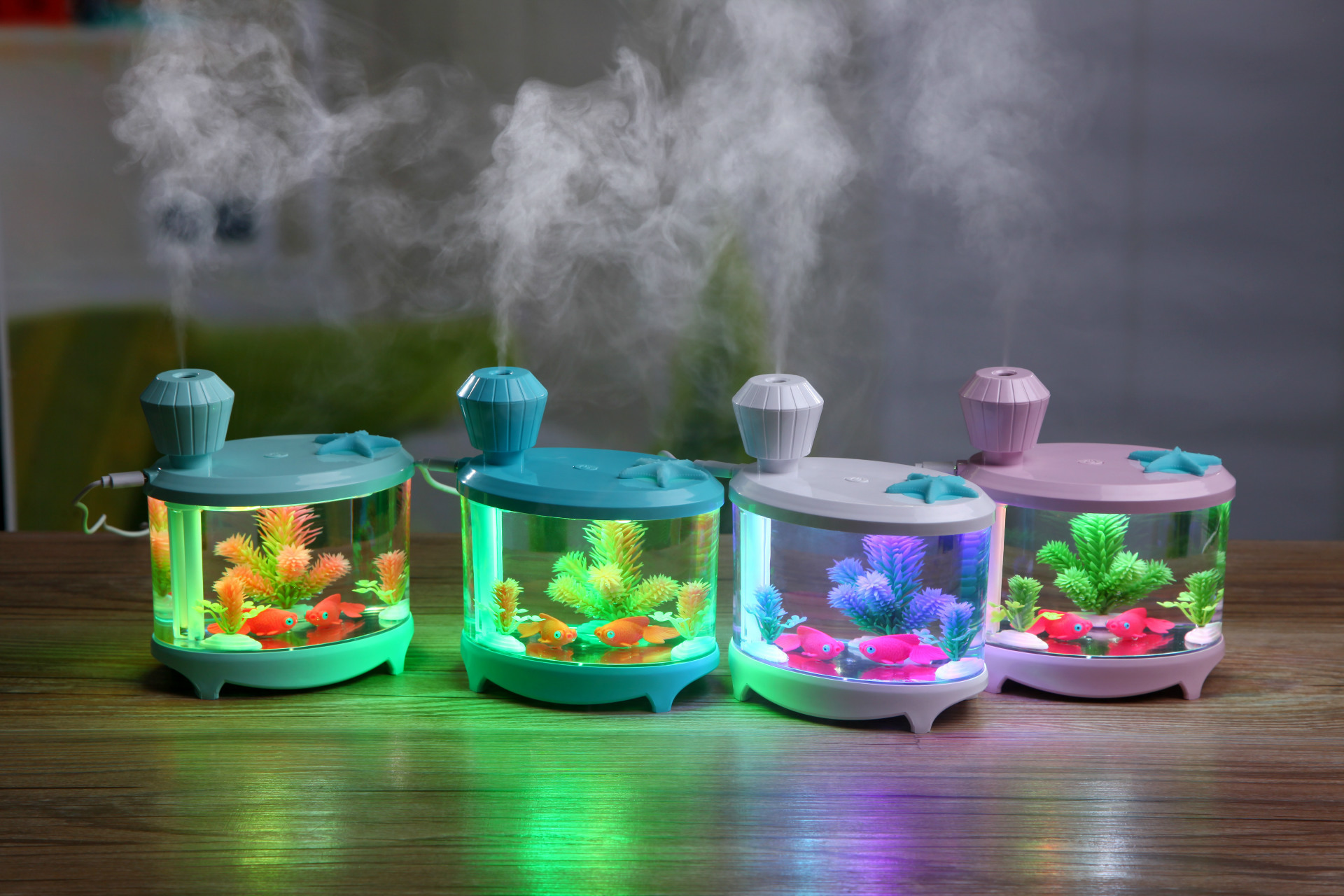 Fish Tank Lights Humidifier Creative USB Charge Humidifier Mini Home Humidifier
