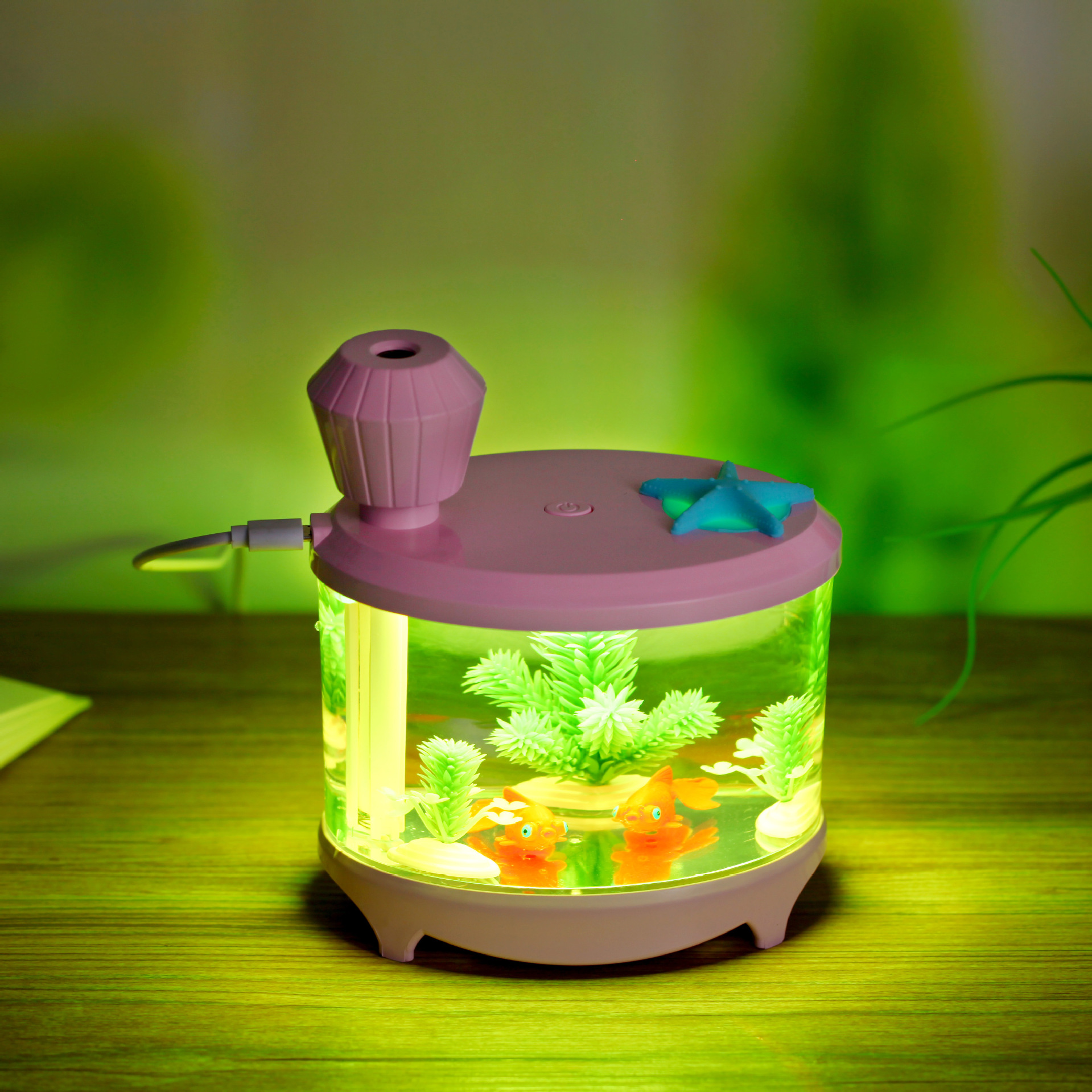 Fish Tank Lights Humidifier Creative USB Charge Humidifier Mini Home Humidifier