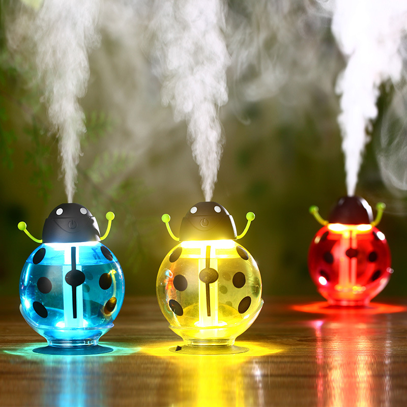 Humidifier USB Car Beetle Luminous Mini Humidifier Ultrasonic Aroma Filter