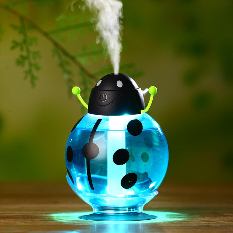 Humidifier USB Car Beetle Luminous Mini Humidifier Ultrasonic Aroma Filter