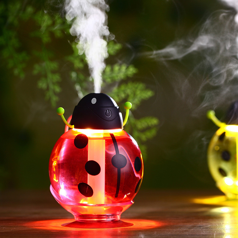 Humidifier USB Car Beetle Luminous Mini Humidifier Ultrasonic Aroma Filter