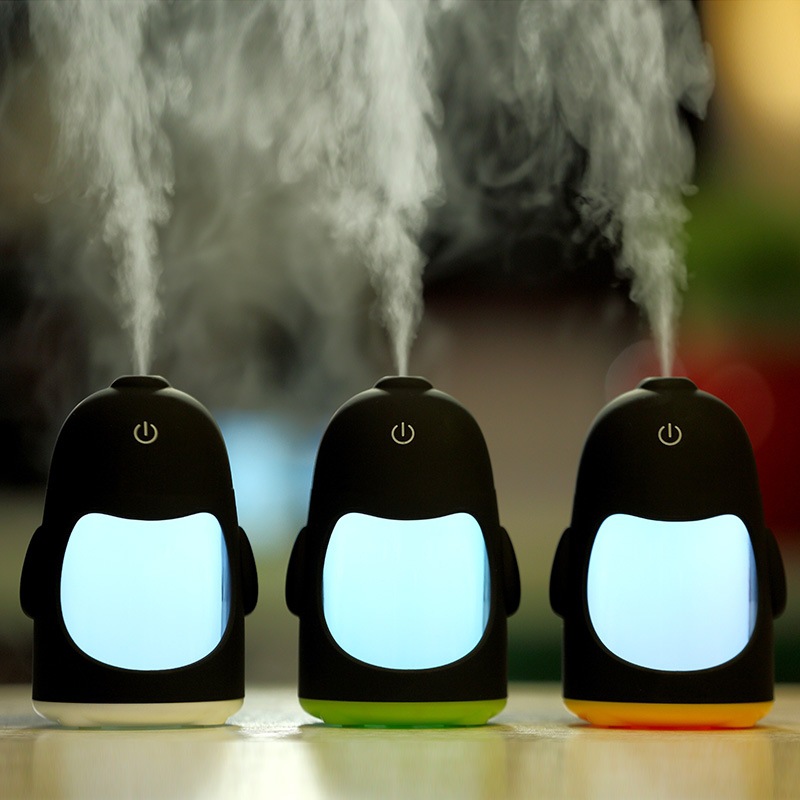 Penguin Humidifier Home Office Aroma fog The instrument Mini humidifier USB Night lightpenguin