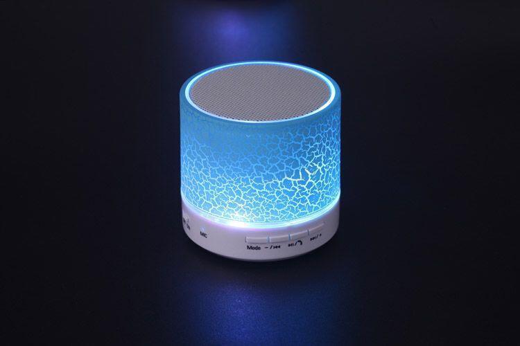 Glare crack Bluetooth Speaker Mini Portable Car led bass U disk Card music