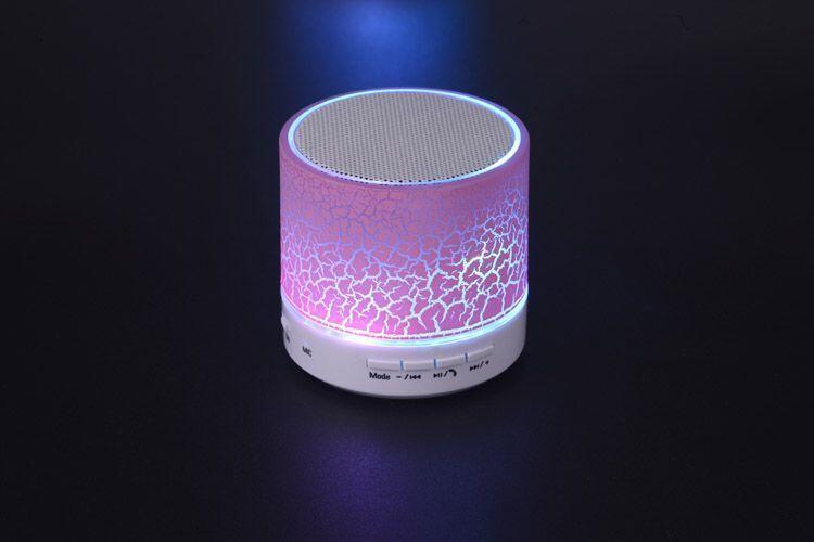 Glare crack Bluetooth Speaker Mini Portable Car led bass U disk Card music