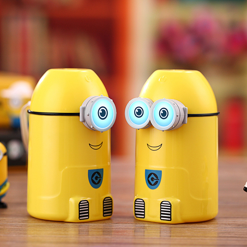 Cartoon Small yellow people USB humidifier Mini dorm room Office desktop Mute Atomization