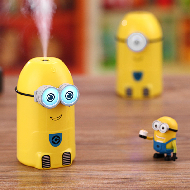 Cartoon Small yellow people USB humidifier Mini dorm room Office desktop Mute Atomization