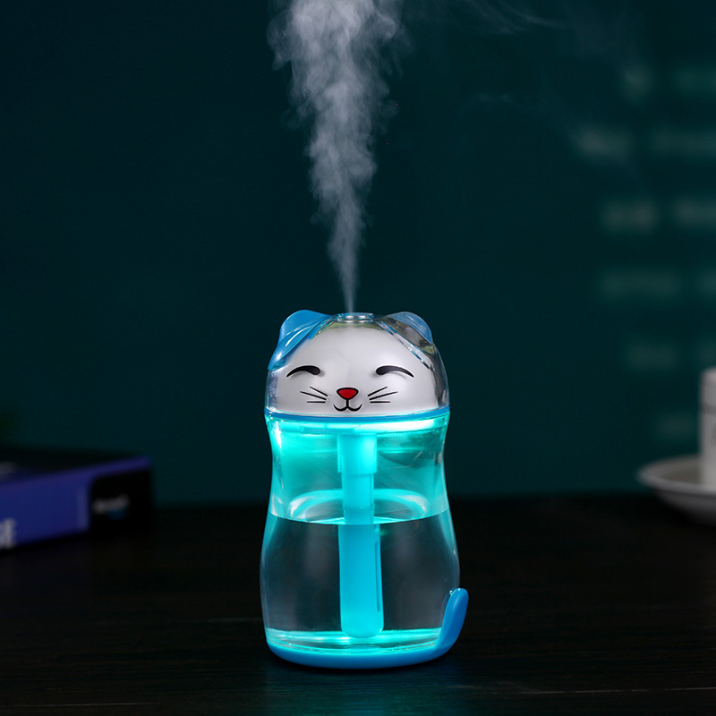 Lucky Cat Humidifier Mini USB Colorful Crystal Light Humidifier Creative Cartoon lovely Humidifier