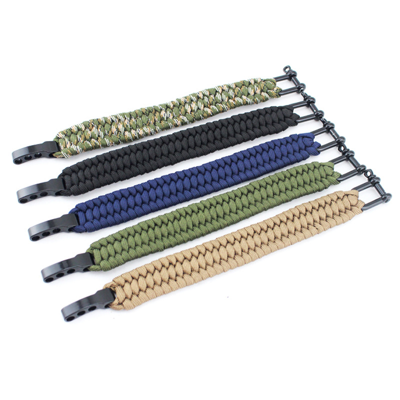 U type Steel buckle military rule Umbrella rope With adjustment survive Wristbands Bracelet
