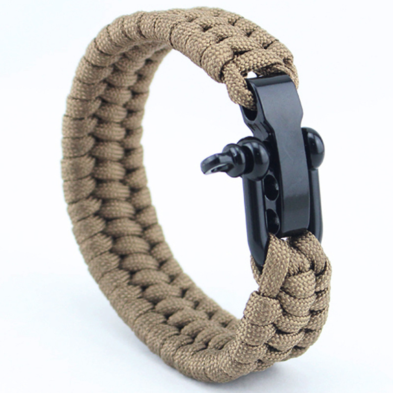 U type Steel buckle military rule Umbrella rope With adjustment survive Wristbands Bracelet