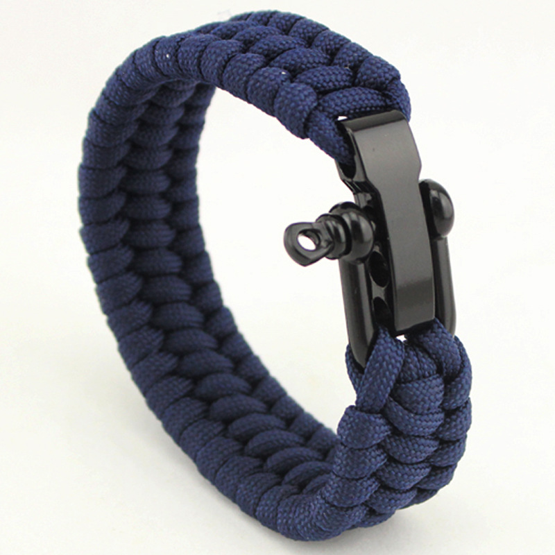 U type Steel buckle military rule Umbrella rope With adjustment survive Wristbands Bracelet