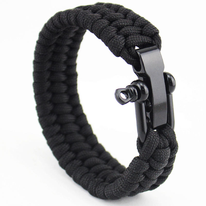 U type Steel buckle military rule Umbrella rope With adjustment survive Wristbands Bracelet