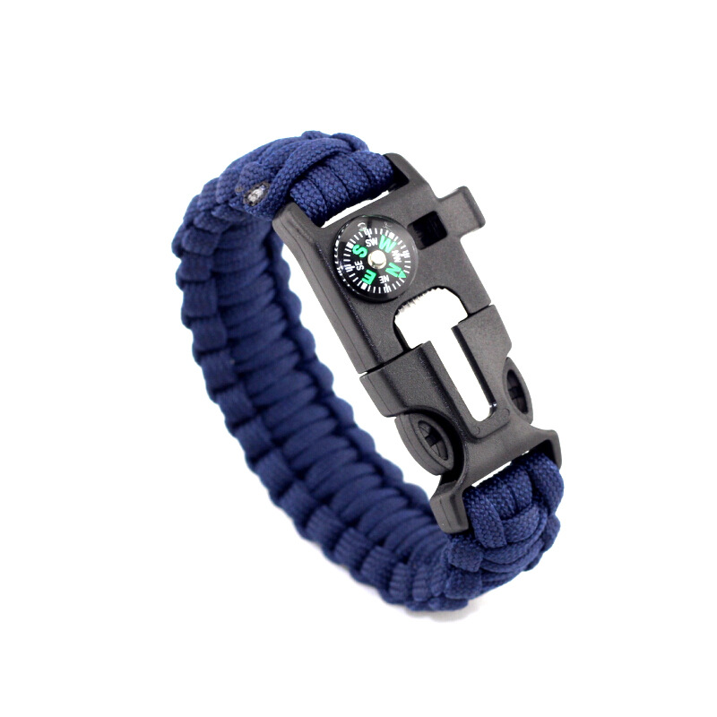 Camping Emergency Life-saving Compass Seeking bracelet field Fire Bracelet Flintstones Wristband