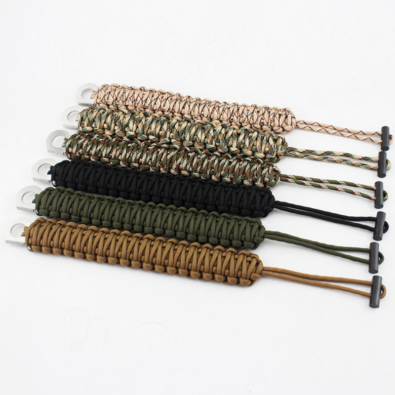 Seven core Umbrella rope Bracelet   Multifunction Flintstones Camping Wristband Outdoor Survive