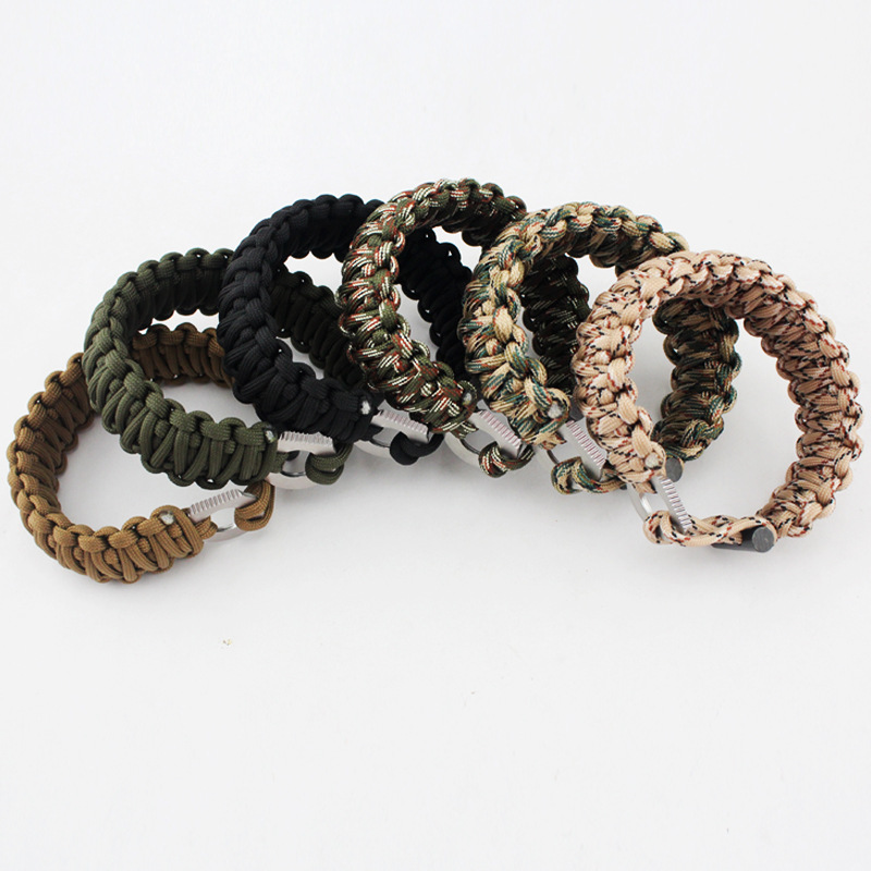Seven core Umbrella rope Bracelet   Multifunction Flintstones Camping Wristband Outdoor Survive