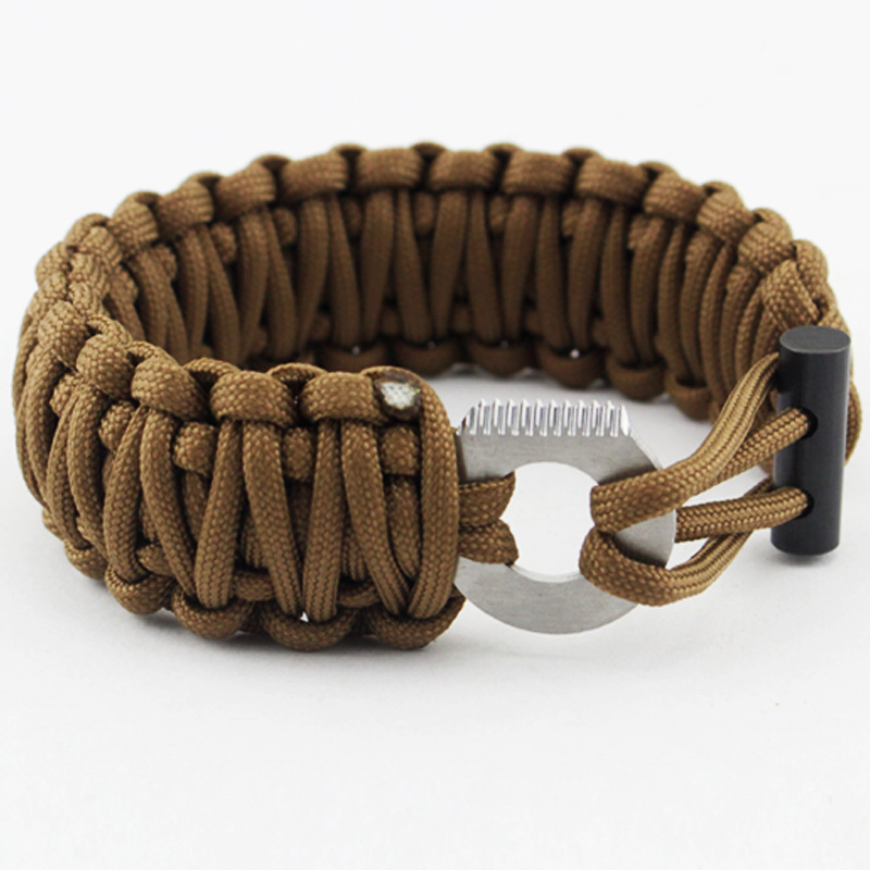 Seven core Umbrella rope Bracelet   Multifunction Flintstones Camping Wristband Outdoor Survive