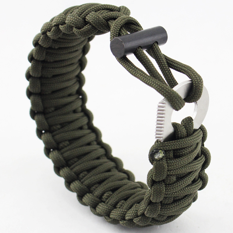 Seven core Umbrella rope Bracelet   Multifunction Flintstones Camping Wristband Outdoor Survive