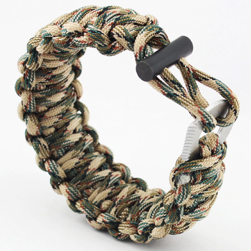 Seven core Umbrella rope Bracelet   Multifunction Flintstones Camping Wristband Outdoor Survive