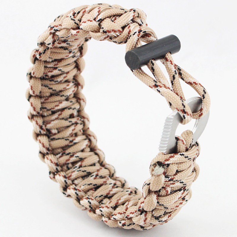Seven core Umbrella rope Bracelet   Multifunction Flintstones Camping Wristband Outdoor Survive