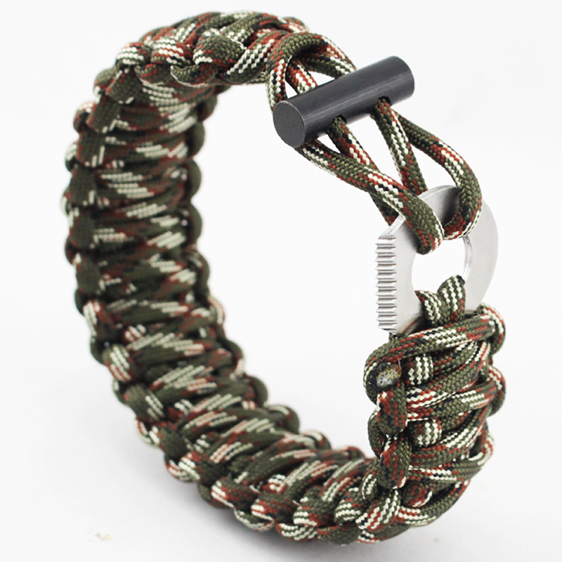 Seven core Umbrella rope Bracelet   Multifunction Flintstones Camping Wristband Outdoor Survive