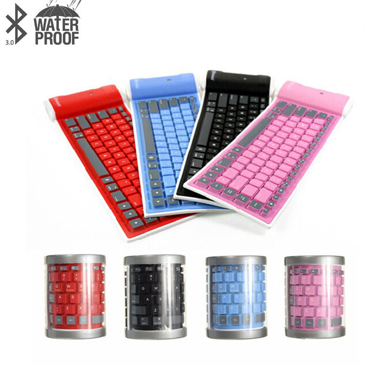 Mobile Phone Flat Computer General Wireless Bluetooth Waterproof Foldable Silica Gel Soft keyboard