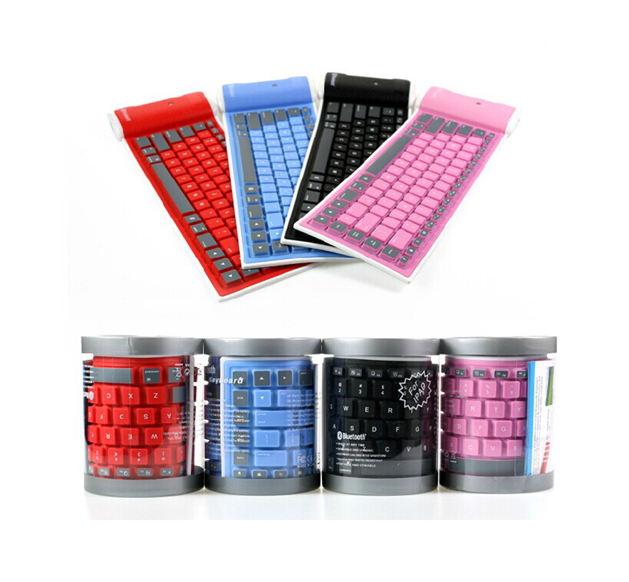 Mobile Phone Flat Computer General Wireless Bluetooth Waterproof Foldable Silica Gel Soft keyboard