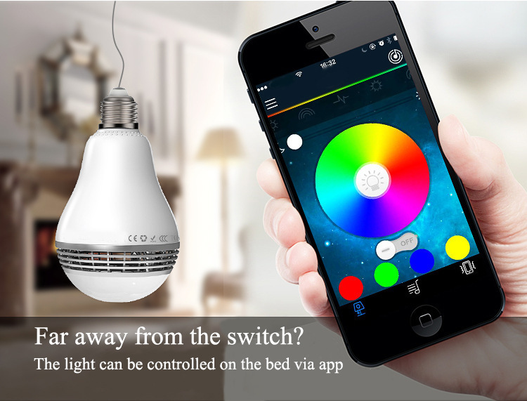 Light Bulb Wireless Bluetooth Intelligent Small Sound Colorful Bulb Music Light Bulb Led