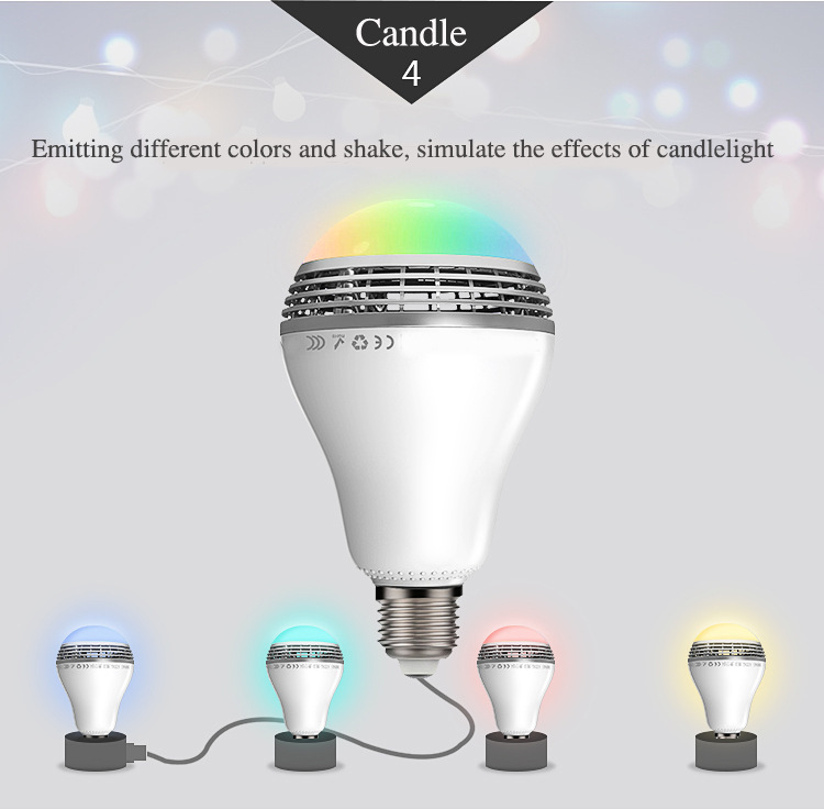 Light Bulb Wireless Bluetooth Intelligent Small Sound Colorful Bulb Music Light Bulb Led