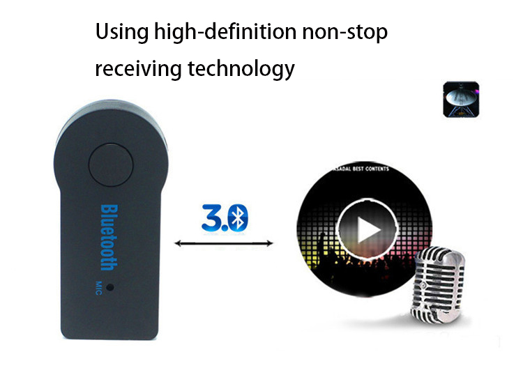 Car Wireless Bluetooth Audio Receiver Adapter Car AUX Bluetooth Music Receiver   Stereo