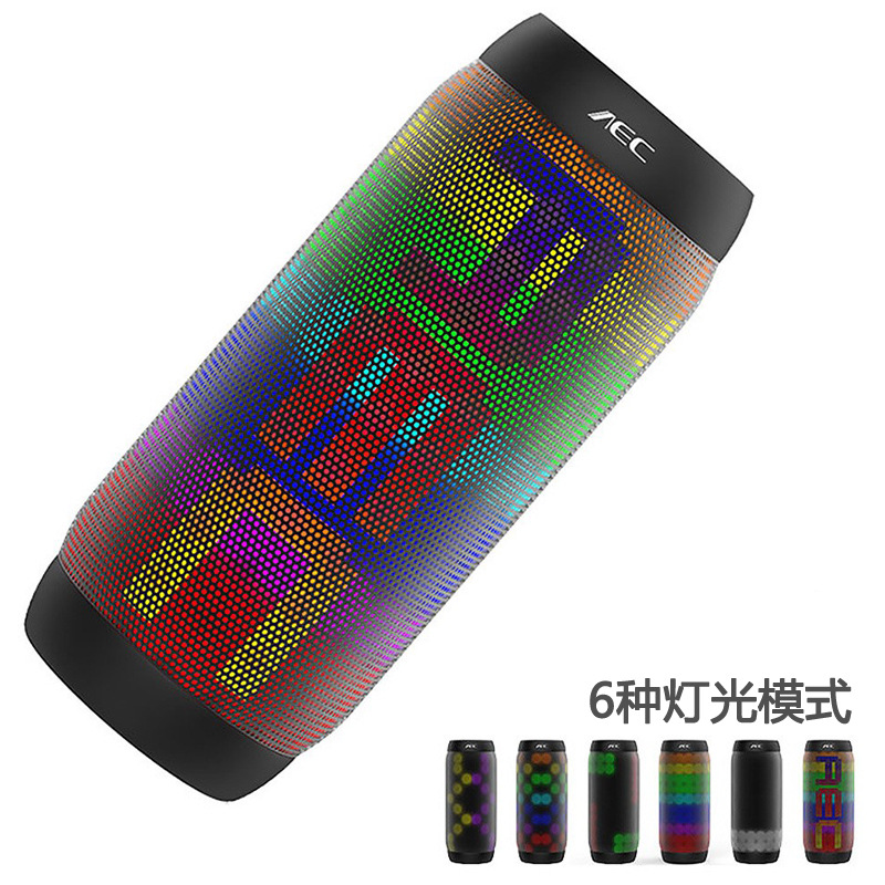 Wireless Bluetooth Speaker Music Pulsation Bass LED Bright Color Outdoor Portable Mini Small Sound