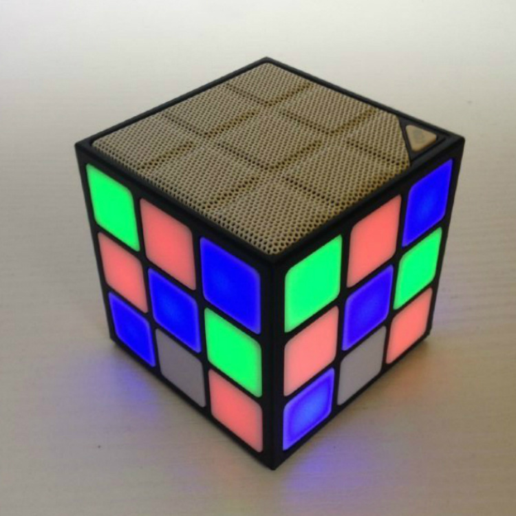 Cube Bluetooth Speaker Card bass Creative wireless Portable outdoor Colorful LED sound